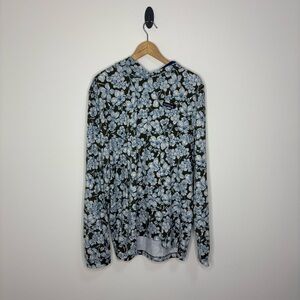 GoodGood golf men’s green blue floral over hoodie size 2Xl